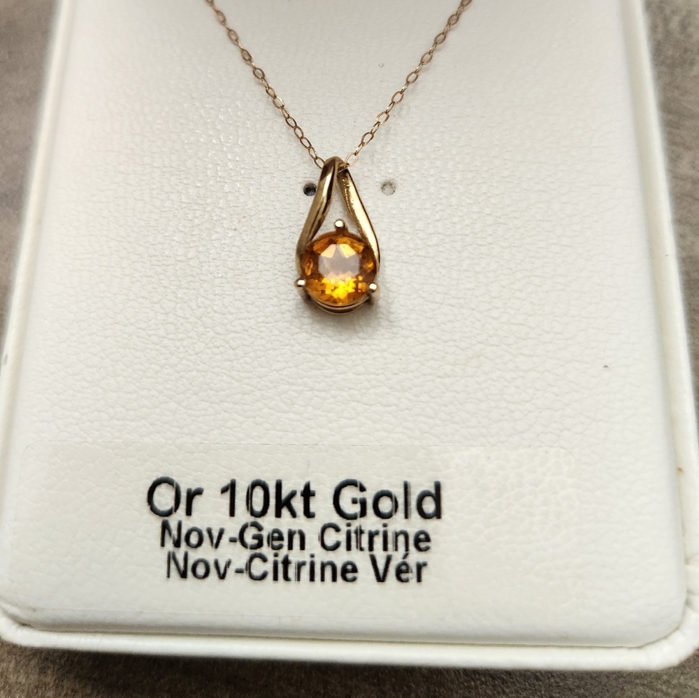 10k gold birthstone necklace